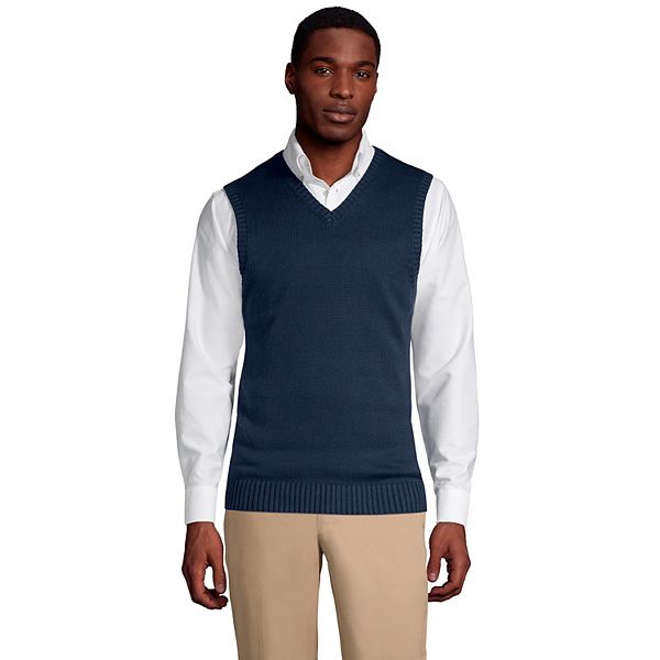 Men's Lands' End Cotton Modal Sweater Vest