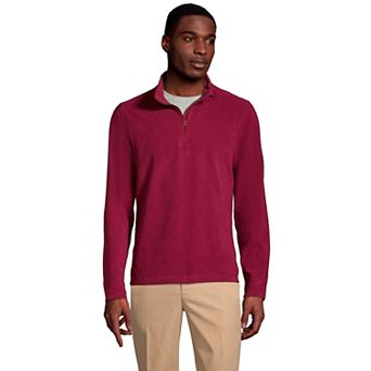 Men's Lands' End Lightweight Fleece Quarter Zip Pullover