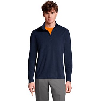 Men's Lands' End Lightweight Fleece Quarter Zip Pullover