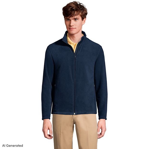 Men's Lands' End Full-Zip Mid-Weight Fleece Jacket