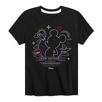 Disney's Mickey Mouse & Friends Boys Mickey Boys 8-20 Bon Voyage Graphic Tee