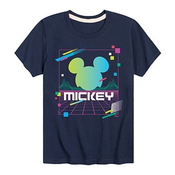 Disney's Mickey Mouse & Friends Boys Mickey Boys 8-20 Vaporwave Sunset Graphic Tee