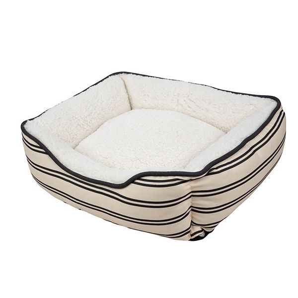 SportPet Cuddler Ivory and Black Pet Bed - Ivory (LARGE)