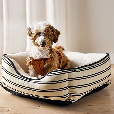SportPet Cuddler Ivory and Black Pet Bed