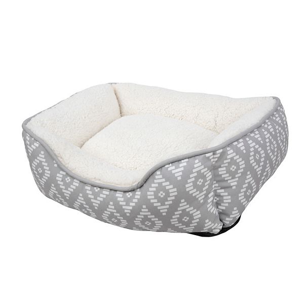 SportPet Cuddler Gray Geo Pet Bed - Gray (LARGE)