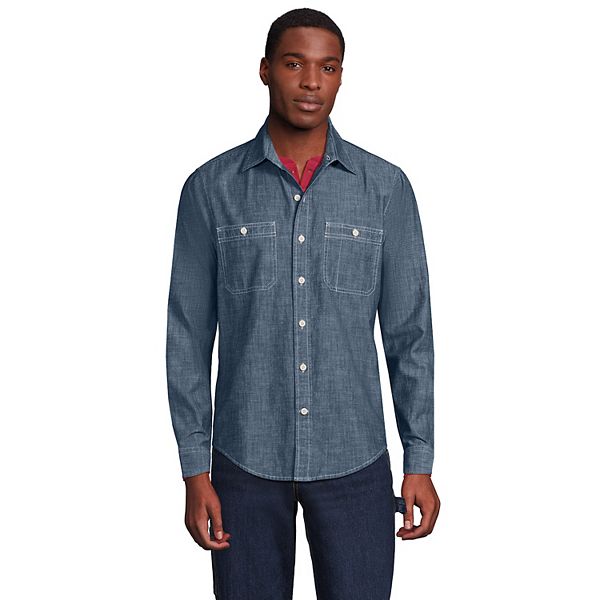 Big & Tall Blake Shelton x Lands' End Traditional Fit Lightweight Work ...