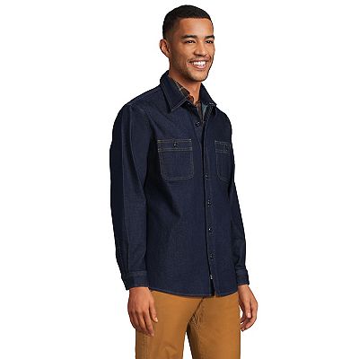 Big Tall Blake Shelton x Lands End Traditional Fit Rugged Work Shirt