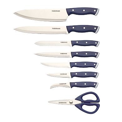 Farberware® Edgekeeper Triple Riveted 14-Piece Slim Knife Block Set with Built in Sharpener