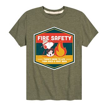 Boys 8-20 Peanuts Fire Safety Graphic Tee