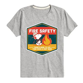 Boys 8-20 Peanuts Fire Safety Graphic Tee