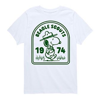 Boys 8-20 Peanuts Beagle Scouts Badge Graphic Tee