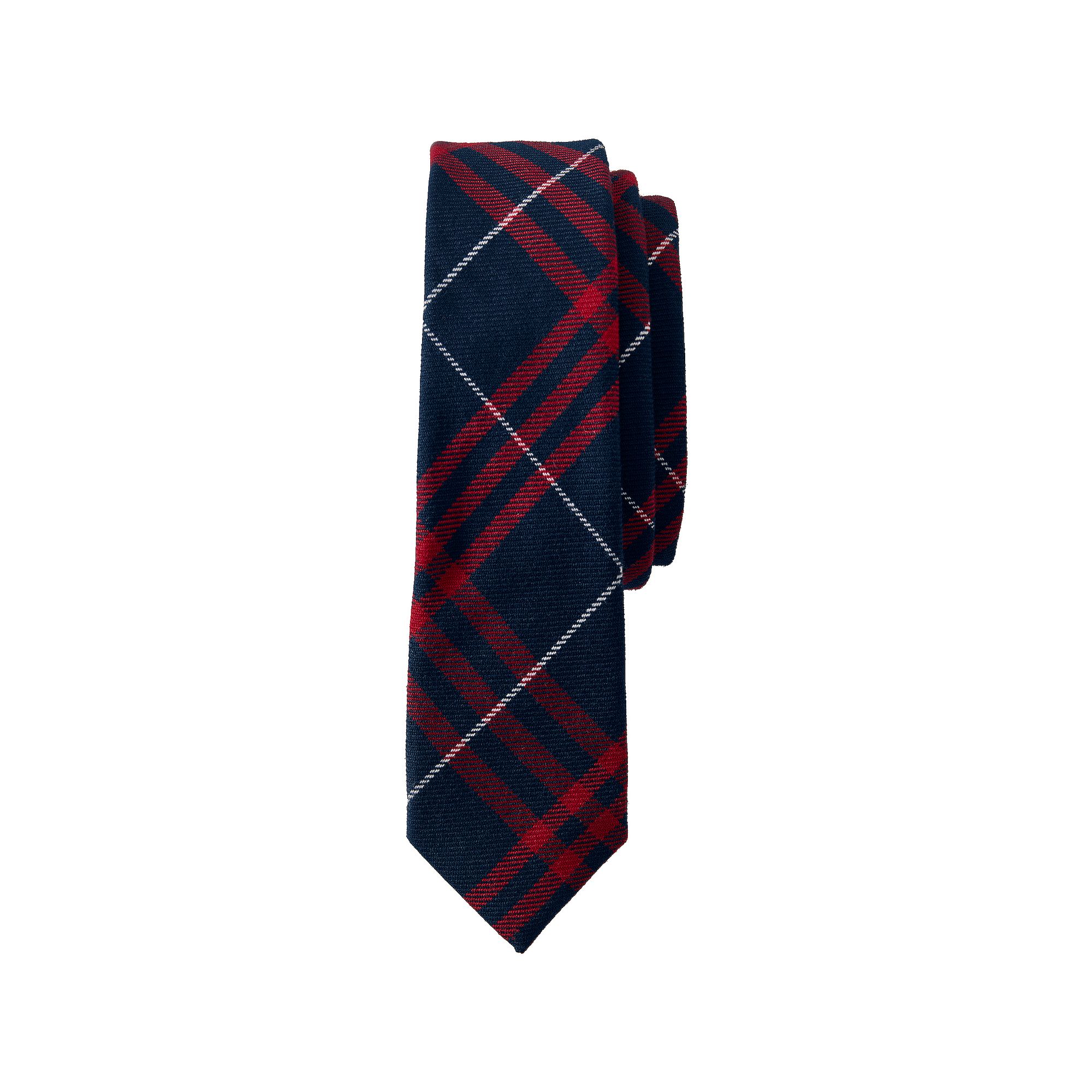 Kids Lands End School Uniform Plaid To Be Tied Tie, Blue Large Plaid