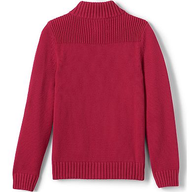 Boys 2-20 Lands' End School Uniform Zip Front Cardigan Sweater