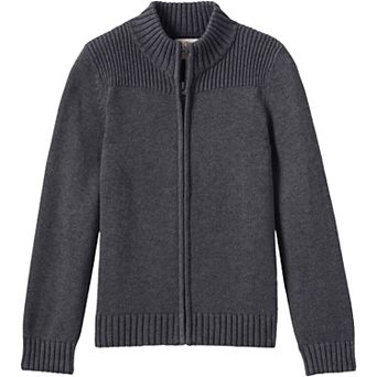 Boys 2-20 Lands' End School Uniform Zip Front Cardigan Sweater