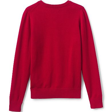 Boys' 4-20 Lands' End Fine Gauge V-Neck Sweater