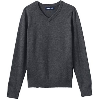 Boys' 4-20 Lands' End Fine Gauge V-Neck Sweater