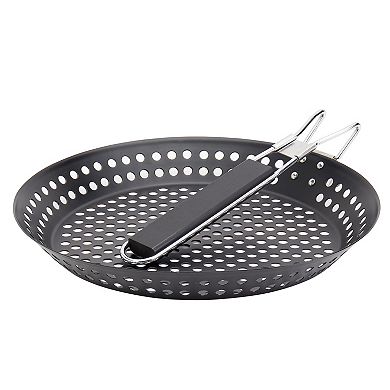 Food Network BBQ Skillet with Foldable Handle
