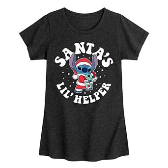 Disney's Lilo & Stitch Girls 7-16 Santa's Lil Helper Christmas Graphic Tee