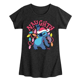 Disney's Lilo & Stitch Girls' Naughty List Stitch Graphic Tee