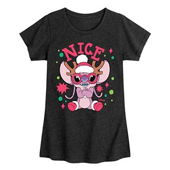 Disney's Lilo & Stitch Girls' Nice List Stitch Graphic Tee