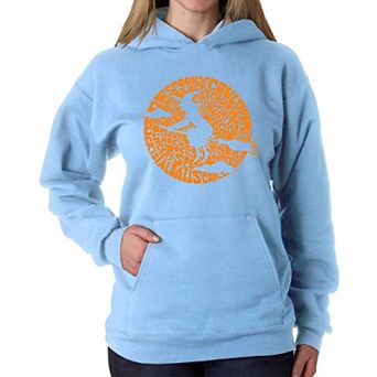 Women's Word Art Hooded Sweatshirt - Spooky Witch