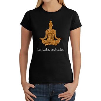 Inhale Exhale - Women's Word Art T-Shirt