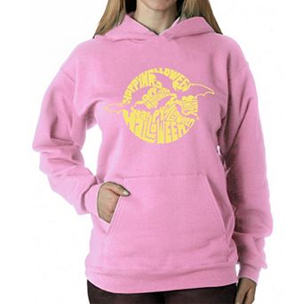 Women's Word Art Hooded Sweatshirt - Halloween Bats