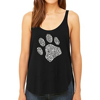 Dog Paw - Women's Word Art Flowy Tank Top