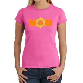 Mom Sunflower - Women's Word Art T-Shirt