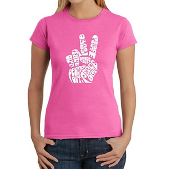 Peace Out - Women's Word Art T-Shirt