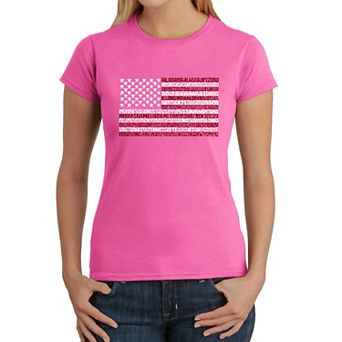 50 States American Flag - Women's Word Art T-Shirt