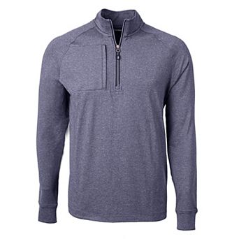 Cutter & Buck Adapt Eco Knit Heather Mens Big & Tall Quarter Zip Pullover
