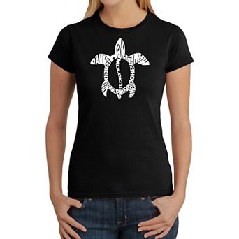 Honu Turtle - Hawaiian Islands - Women's Word Art T-Shirt