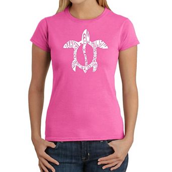 Honu Turtle - Hawaiian Islands - Women's Word Art T-Shirt
