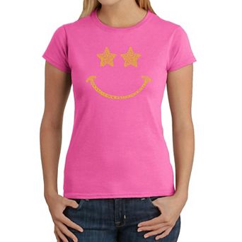 Rockstar Smiley - Women's Word Art T-Shirt