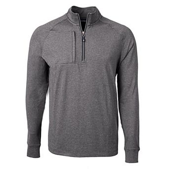 Cutter & Buck Adapt Eco Knit Heather Mens Quarter Zip Pullover