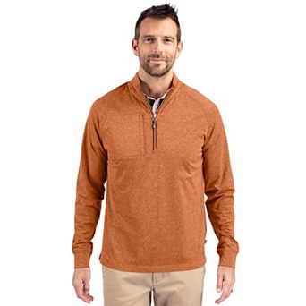 Cutter & Buck Adapt Eco Knit Heather Mens Quarter Zip Pullover