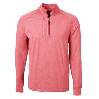 Cutter & Buck Adapt Eco Knit Heather Mens Quarter Zip Pullover
