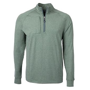 Cutter & Buck Adapt Eco Knit Heather Mens Quarter Zip Pullover