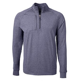 Cutter & Buck Adapt Eco Knit Heather Mens Quarter Zip Pullover