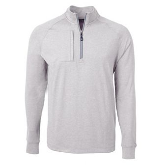 Cutter & Buck Adapt Eco Knit Heather Mens Quarter Zip Pullover