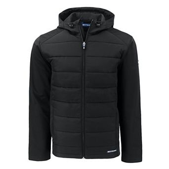 Cutter & Buck Evoke Hybrid Eco Softshell Recycled Full Zip Mens Hooded Jacket