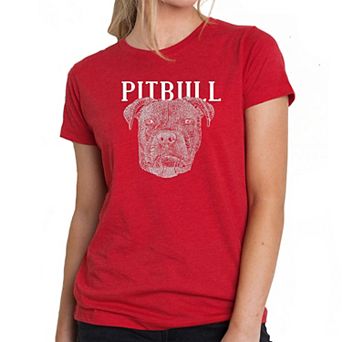 Pitbull Face - Women's Premium Blend Word Art T-shirt