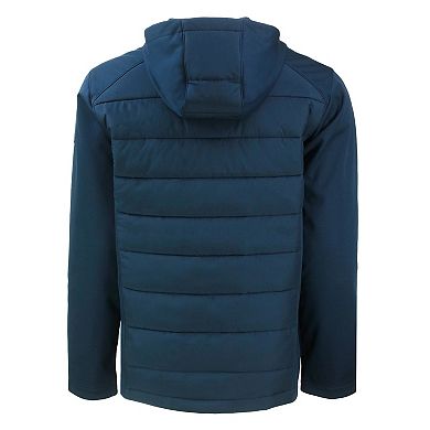 Cutter & Buck Evoke Hybrid Eco Softshell Recycled Full Zip Mens Big & Tall Hooded Jacket