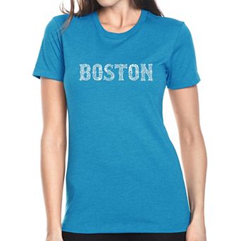 Boston Neighborhoods - Womens Premium Blend Word Art T-Shirt
