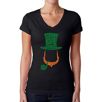 Leprechaun - Women's Word Art V-Neck T-Shirt