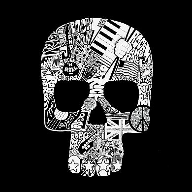 Rock n Roll Skull - Women's Word Art T-Shirt