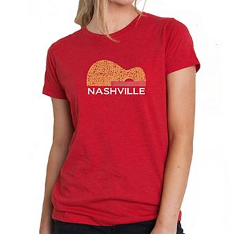Nashville Guitar - Women's Premium Blend Word Art T-Shirt