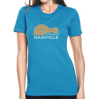 Nashville Guitar - Women's Premium Blend Word Art T-Shirt