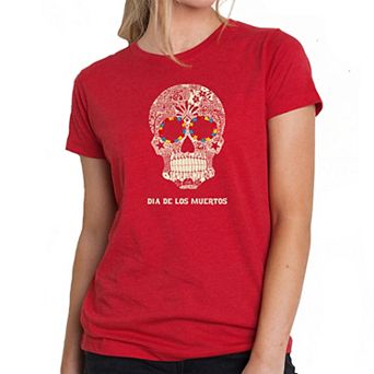 Dia De Los Muertos - Women's Premium Blend Word Art T-shirt